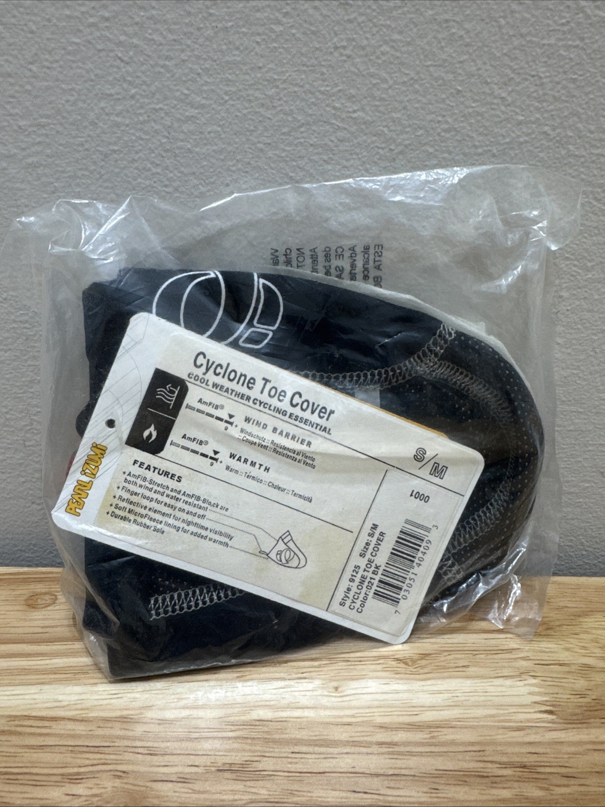 Pearl Izumi Cyclone Toe Shoe Covers Size Small/M Black Style 9125 Cycling NIP