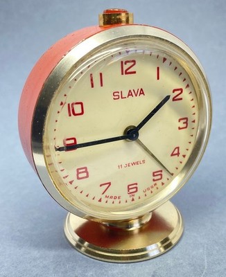 Vintage 1980 Soviet Slava Alarm Clock | Made in USSR, Mechanism 5671 #3526