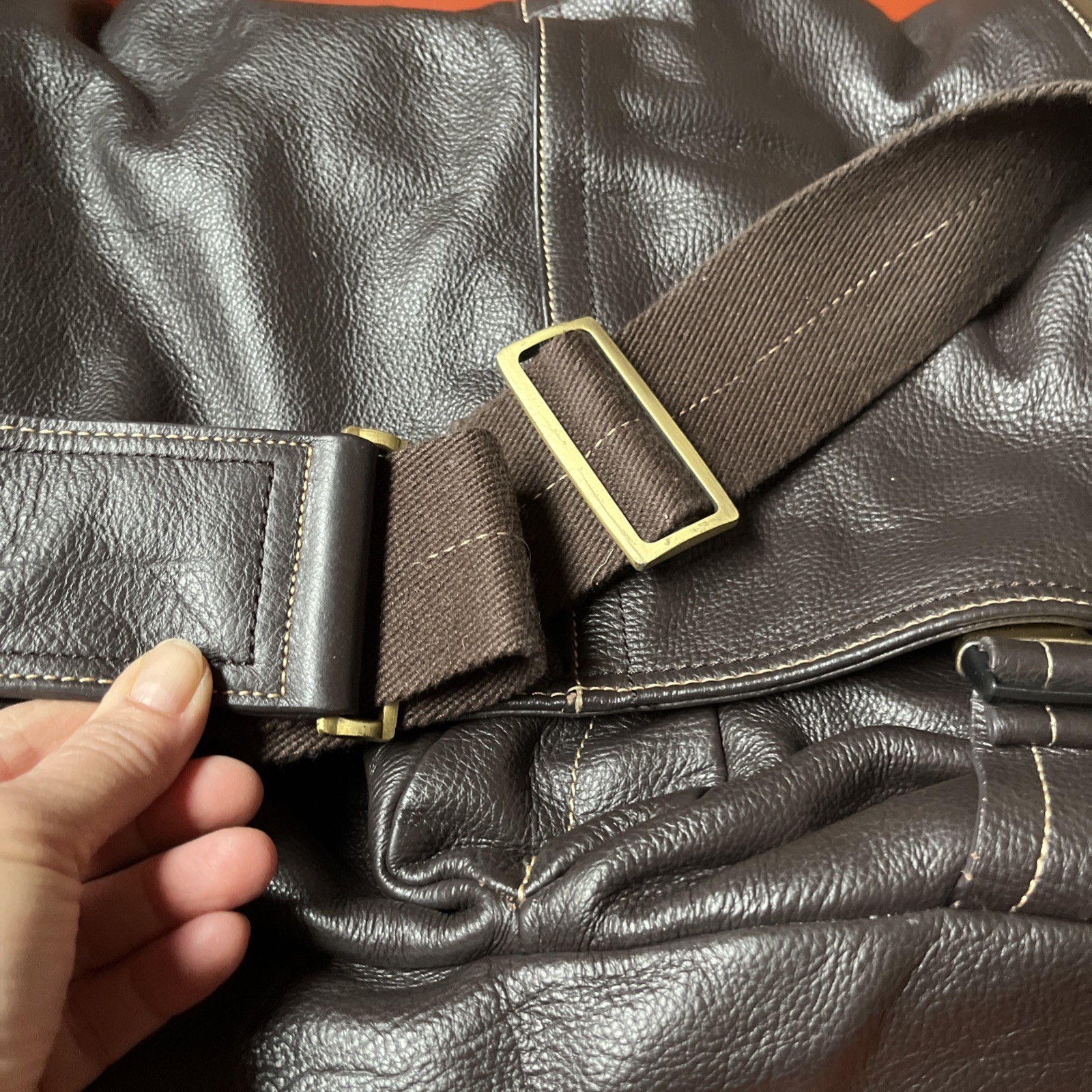 Ameri Leather Briefcase Satchel Messenger Laptop … - image 4