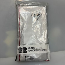 White Cotton Handkerchiefs 12 Pack