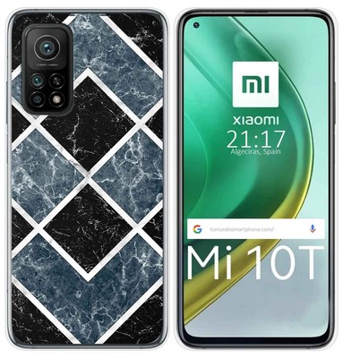 VQWQ Silicone Cover per Xiaomi Mi 10T Pro 5G, Custodia TPU Bumper Protettiva Case con Motivo Morbido Leggera Sottile Glitter Sabbia Antiurto Antigraffio Antipolvere Cover per Donna Maschio -Lettera