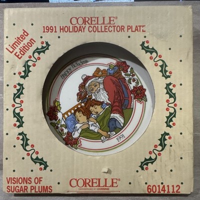 CORELLE 1991 Holiday Collector Christmas Plate, Visions of Sugar Plums  #6014112