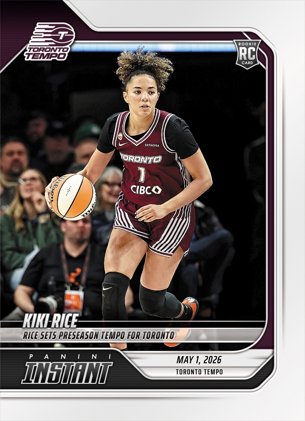 2026 Panini Instant WNBA Kiki Rice ROOKIE CARD 1/182 SP Toronto Tempo #23 RC 🔥