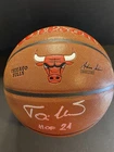 Toni Kukoc Autographed Chicago Bulls Logo NBA Wilson Basketball Schwartz COA