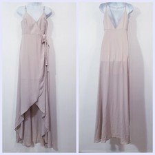Show me your Mumu Women Large Mariah Wrap Dress High Low Maxi Bridesmaid Party
