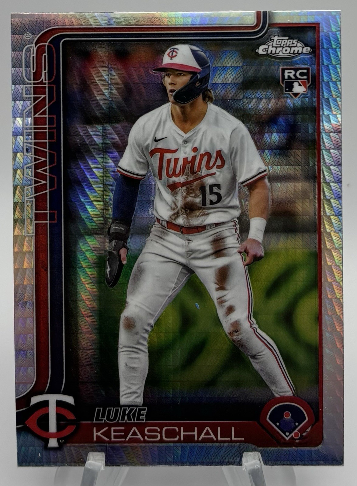 Luke Keaschall 2025 Topps Chrome Update Rookie Card Prism Refractor RC #USC106