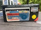 1989 Transparent Lenoxx Sound CT-80 AM FM Radio Cassette Boom Box / all original