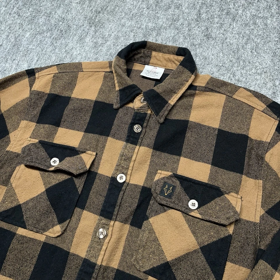 Camisa masculina de flanela Rothco xadrez búfalo manga longa botão para cima peso pesado grande - Imagem 3 de 4