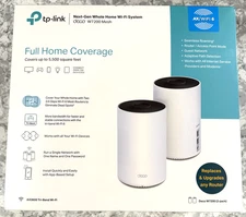 TP-Link Deco W7200 AX3600 Tri-Band WiFi 6 Mesh System 2-Pack 5500 Sq Ft Coverage