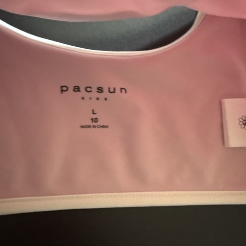 PacSun Kids 2 Piece Bathing suit. Size X-Large (12) Pink With Rhinestones - Picture 3 of 4