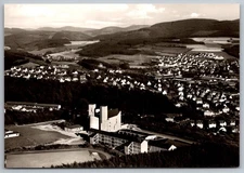 Friedenskirche Benediktinerabtei Königsmünster Meschede Aerial View RPPC