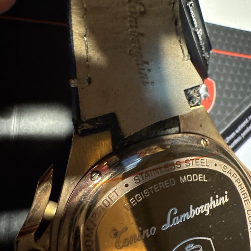 Tonino Lamborghini 3110 Spyder Uhr Chronograph schwarzes Zifferblatt selten - Bild 6 von 12