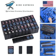 Black Mahjong Tiles Set 1.2 Inch, 166 Pieces,...