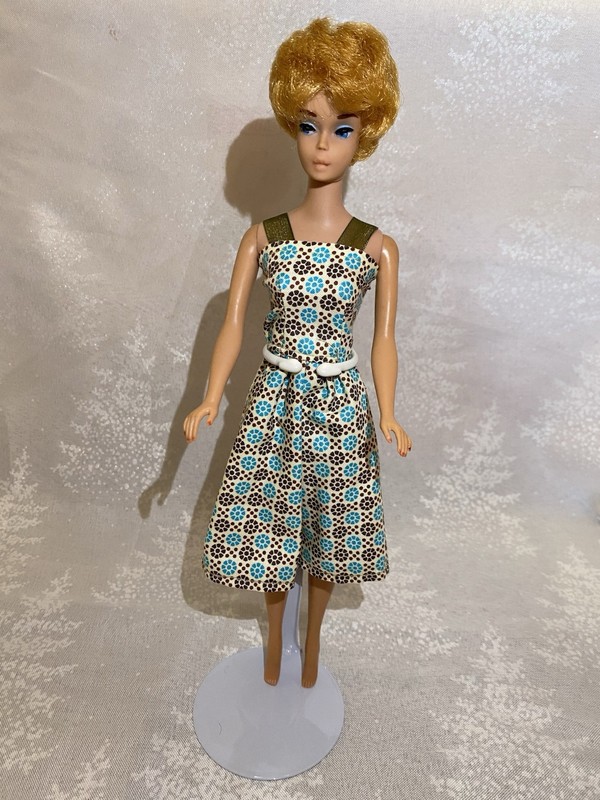 Original  1961-63 RARE Bubble Cut Barbie Mattel White Ginger Blonde Hair Japan