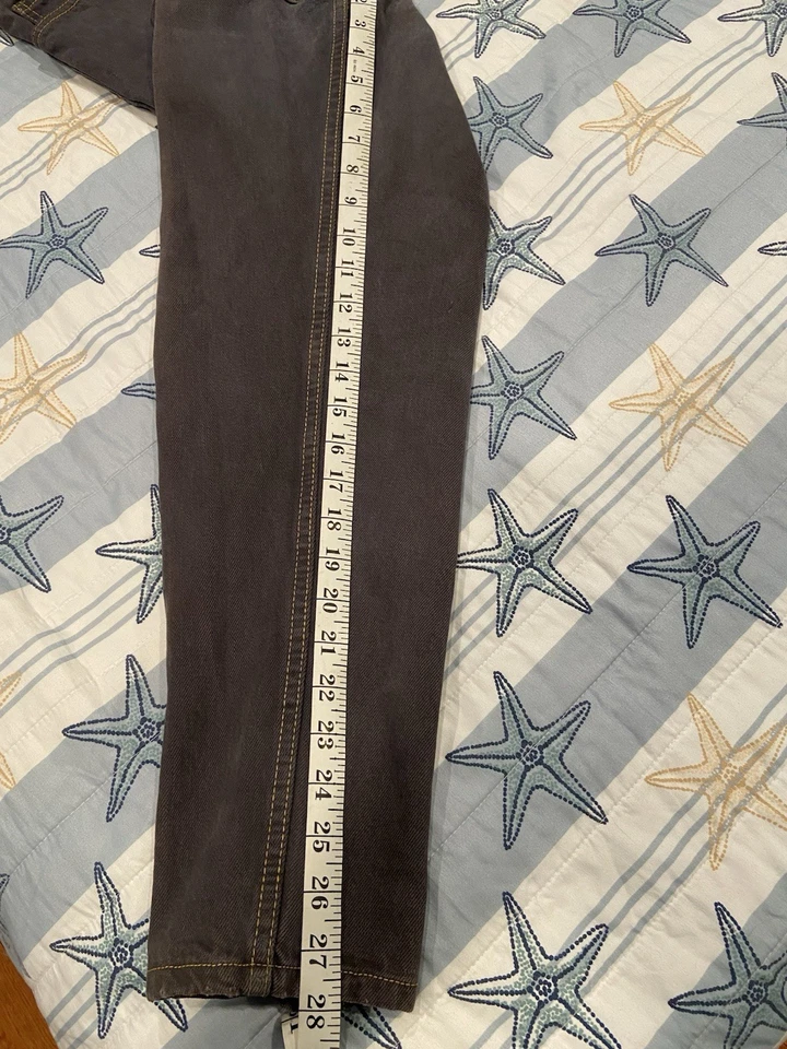 20 世纪 80 年代复古 Guess 灰色牛仔裤 W 32 L 29 New Wave 80 年代美国女式/男士拉链 — 第 3/4 张图片