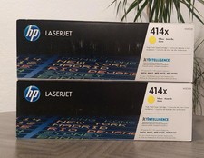 Lot Of 2 HP 414X High Yield Yellow Original LaserJet Toner Cartridge, 6,000 pgs