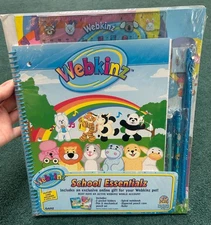 Rare & Retired Webkinz School Essentialz 7pc Set- Sealed with feature code 