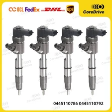 4pcs Fuel Injector 0445110786 0445110792 Compatible QUANCHAl 4D22EA CAIJUN-AUTO