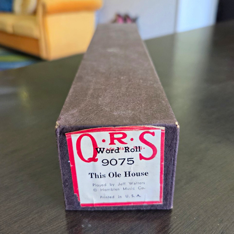 QRS Word Roll Player Piano Roll 9075 "This Ole House" (Boxed)