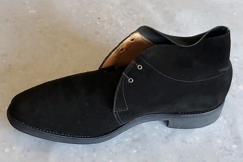 Authentic JOHN LOBB ROMSEY Il Black Suede Chukka Boots Last 9 E 8000 PreOwned. - Picture 7 of 11