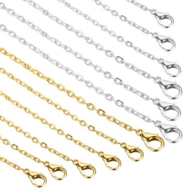 20er-Pack 20'' Halskettenketten Bulk 2,5mm vergoldete und versilberte Kabelketten