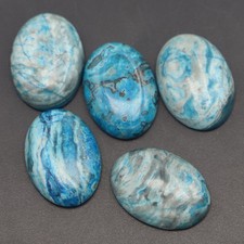 20pcs 18x25mm Natural Blue Crazy Agate Oval CAB CABOCHON DIY Jewelry No Holes
