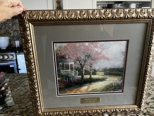Morning Dogwood by Thomas Kinkade Library Edition Framed and Double Matted ART