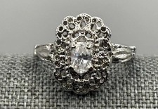 Vintage Art Deco Style Faceted CZ Filigree Co...