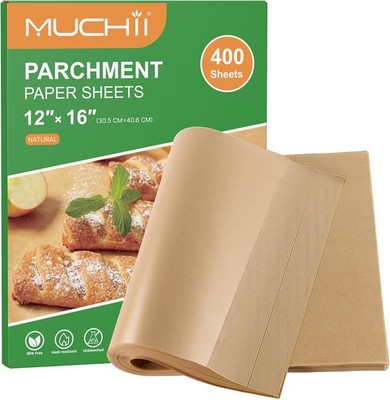 400 Pcs Parchment Paper Sheets, 12 x 16 Inch Precut Non-Stick Parchment Sheets