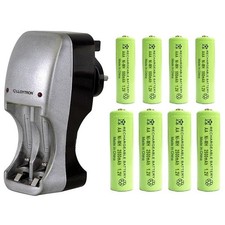 Battery Charger + 8 AAA & AA Nimh Rechargeable Batteries