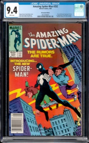 Amazing Spider-Man #252 Marvel 1984 Newsstand Ed 1st App Black Costume CGC 9.4