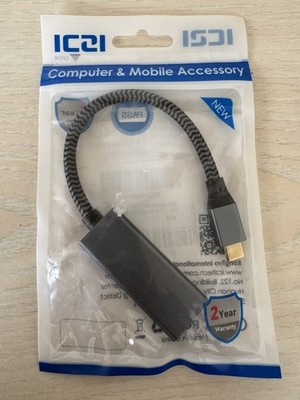ICZI USB-C auf HDMI Adapter, 10cm, Grau, Neu/Ovp, Geflochtenes Kabel