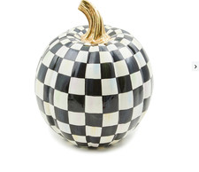 MacKenzie-Childs Courtly Check Glossy Small Pumpkin