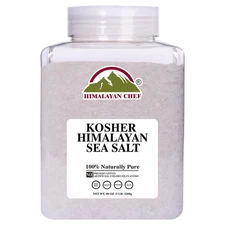 Kosher Sea Salt Coarse, Unrefined No Additives 5 lb Jar for Cooking & Seasonings