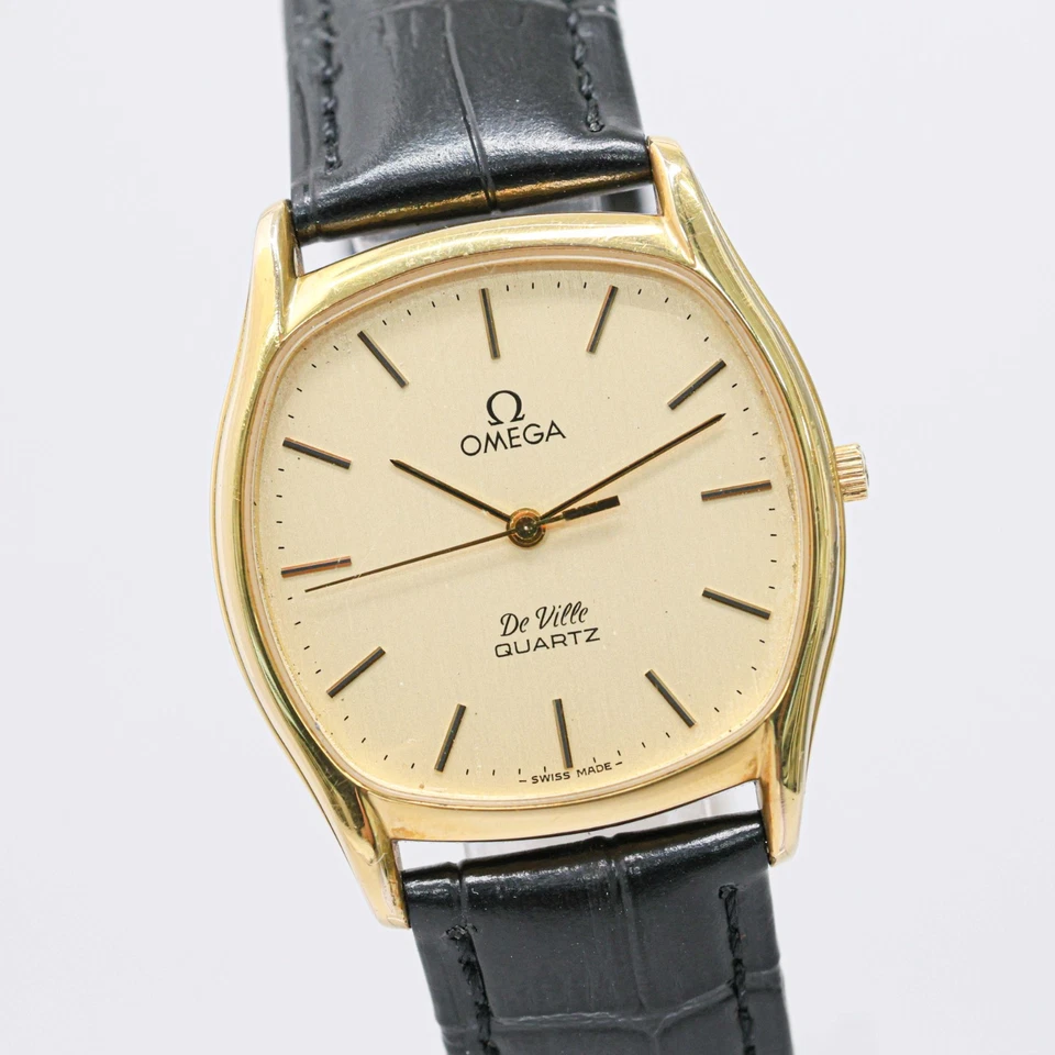 Sin tarifas **CASI COMO NUEVO** Corona de empuje vintage OMEGA De Ville Cal.1336 Qz 33 mm para hombre Foto 3 de 4