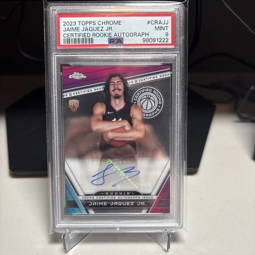 2023-24 Topps Chrome Certified Rookie Autographs Jaime Jaquez Jr #CRAJJ RC Psa9