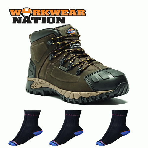 Dickies Medway Safety Hiker Boot, Steel 