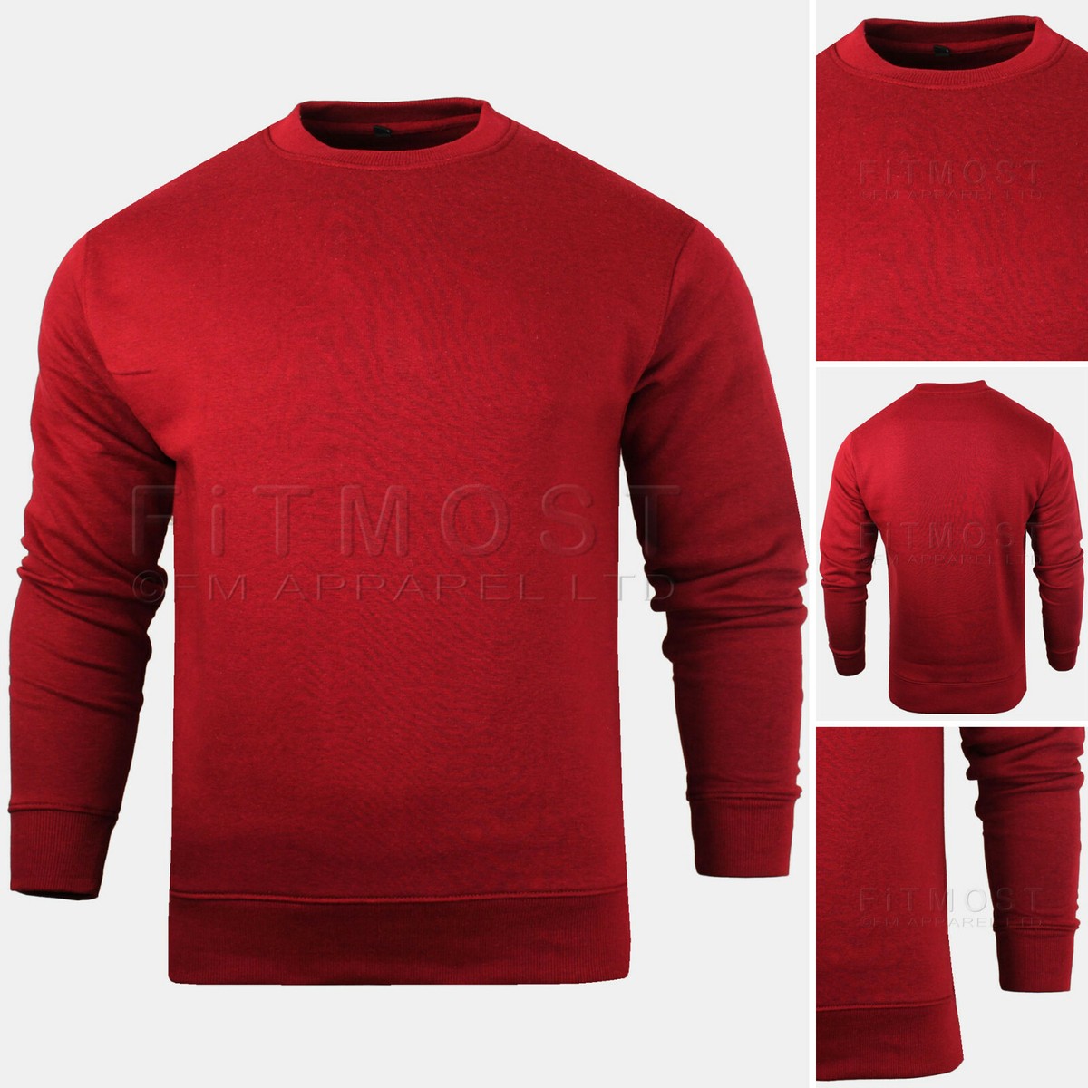Mens Pullover Hoodie Hooded Sweatshirt Fleece Top Plain Hoody Jumper S - 5XL  | eBay