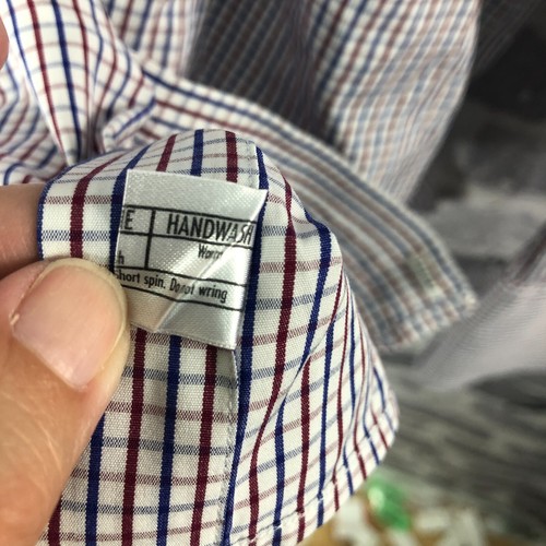 Camicia Emma Willis uomo 15,5 slim fit polsino francese rosso bianco blu made in England - Foto 7 di 13