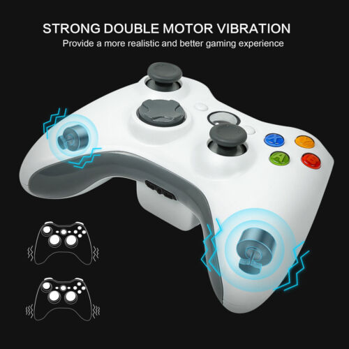 2X Wireless Controller For Microsoft Xbox 360 / 360 Slim / PC Windows 11/10/8/7 - Picture 5 of 25