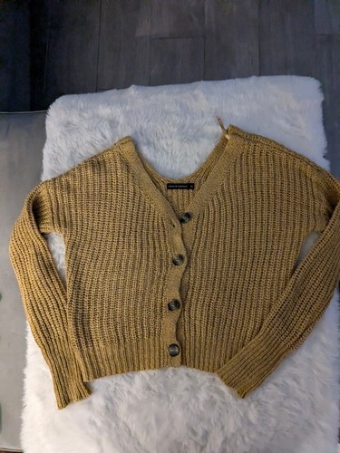 Moon & Madison Sweater Set Mustard Tank/Cardigan Long Sleeve Size M - Picture 9 of 15