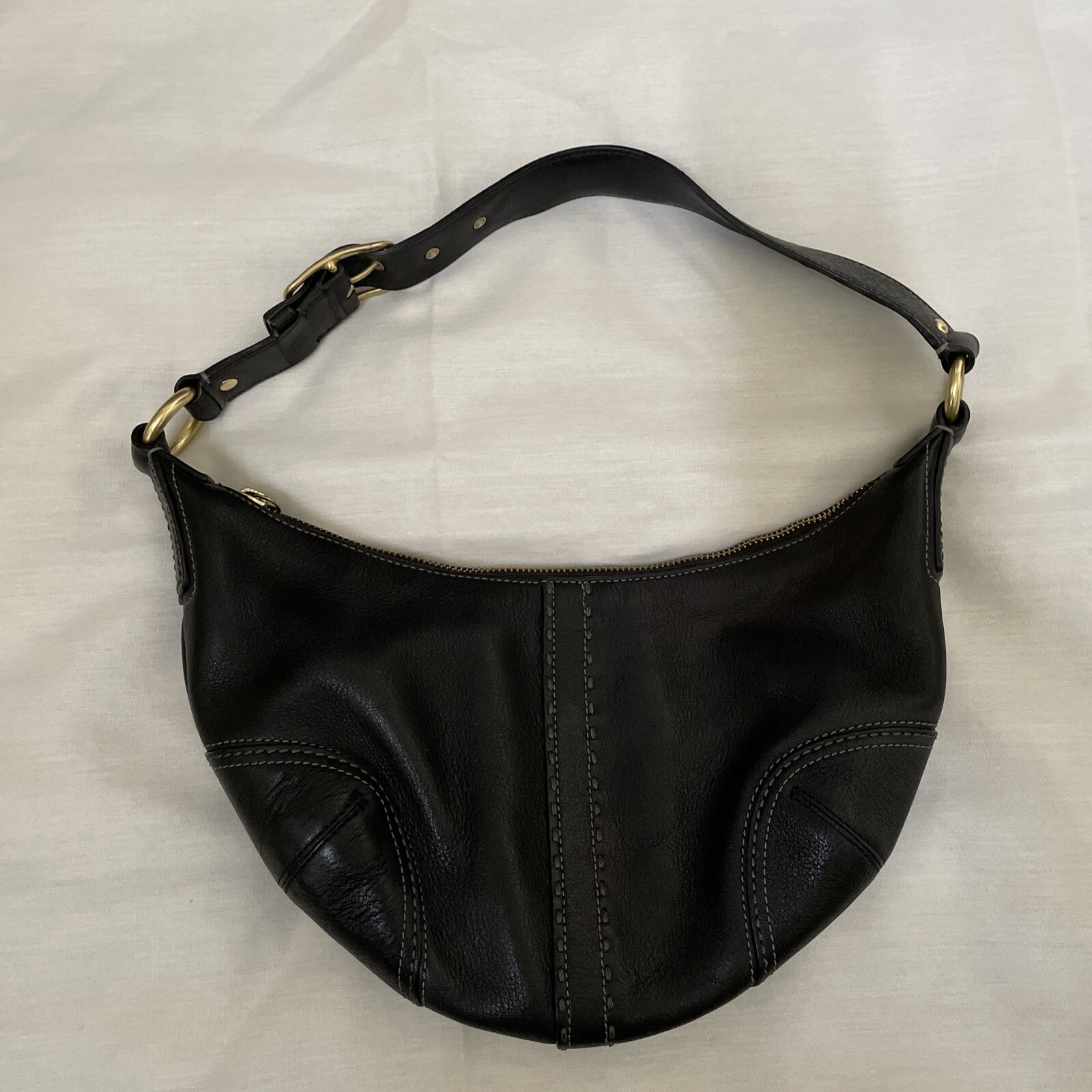 Coach Small Hobo Black Vintage Shoulder Purse Gem