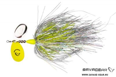 SAVAGE GEAR WHITE SILVER DP SPINNER PIKE BASS ZANDER FISHING LURE 40G