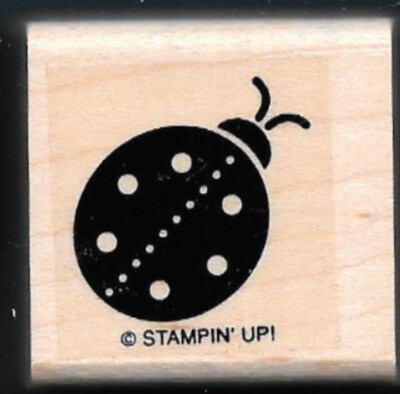 LADYBUG BEETLE Design Flying Insect LOVE NATURE Stampin Up! wood RUBBER ...