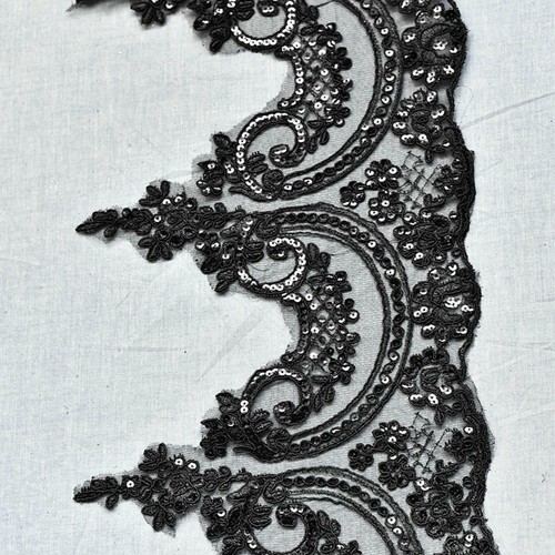 24CM*1 Yard Delicate Embroidered Flower Sequin Lace trim Wedding/sewing/Dress - Picture 12 of 23
