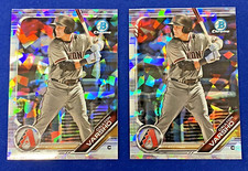 2019 Bowman Chrome Draft DAULTON VARSHO Sapphire Refractor #BDC-176 (LOT of 2)