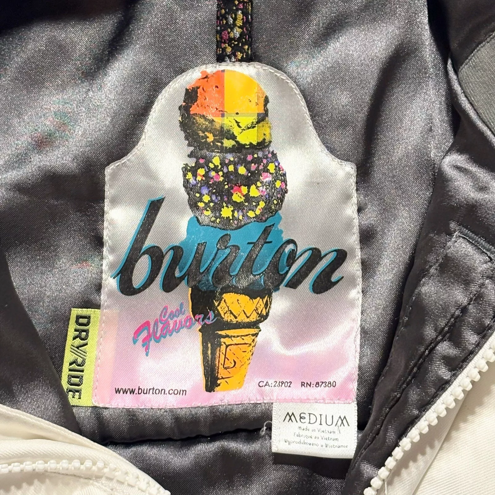 burton snowboarding cool flavors dryride hooded coat jacket