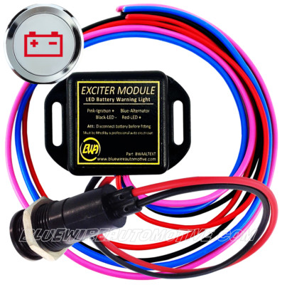 ALTERNATOR EXCITER & SS LED WARNING SIGNAL HOT ROD HOLDEN FORD FALCON GT XR6 XR8