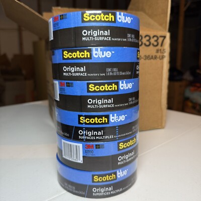 3M ScotchBlue Tape 1.41inx60yd Original Multi-Surface Painter's 6-Pack
