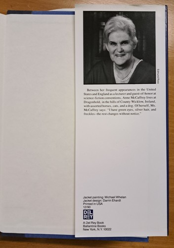 Anne McCaffrey .. hardcover with dust jacket - PEGASUS IN FLIGHT - 1st USA ed - Picture 6 of 8